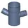 POLOPLAST Polo Kal Xs Doppelabzweig DN 110/50/50 67,5 Grad Horizontal