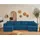 best mobilier Topaze - 7-Sitzer wohnlandschaft U-form - schlaffunktion und Bettkasten - Cord Schieferblau