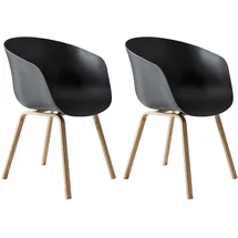 SalesFever Schalenstuhl Set schwarz
