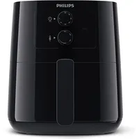 Philips Essential Airfryer Heissluftfriteuse - 4,1-Liter-Pfanne, Fritteuse Ohne Öl, Rapid Air Technologie, HomeID-App, Zeit- Und Temperaturkontrolle, Schwarz (HD9200/90)