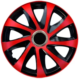 NRM Radzierblende Drift EXTRA schwarz/rot 16 Zoll 4er Set