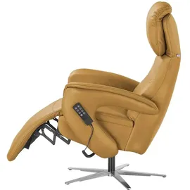 Hukla Relaxsessel Pierre Leder 75 x 126 x 177 cm Gelb elektrisch