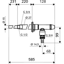 Schell POLAR II Außenwandarmatur 1/2", 039950399