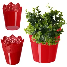 Kadax Spitzen 14,5 x 14,5 x 15 cm Rot