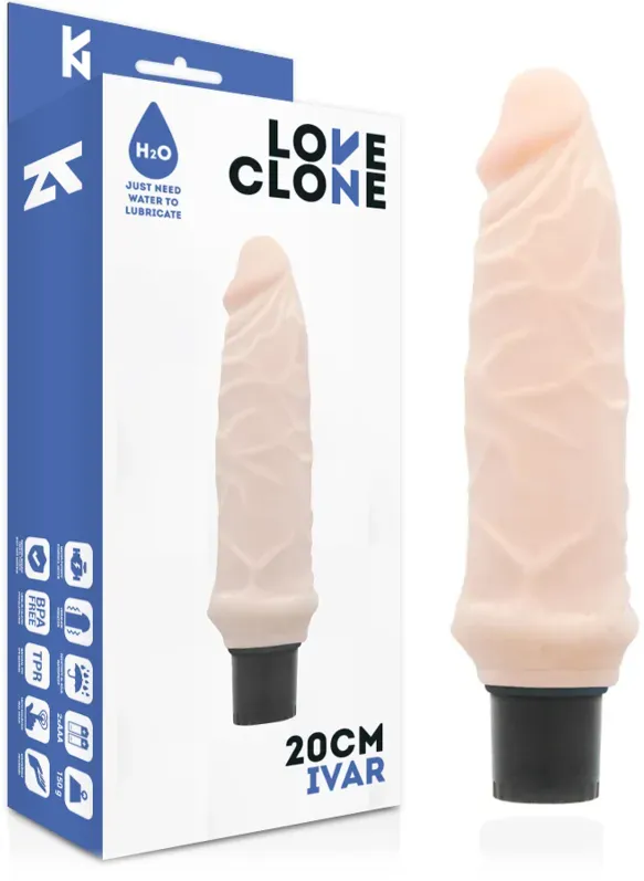 LOVECLONE - Ivar selbstschmierender Vibrator, 20 cm Ø 3,7 cm