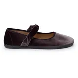 Pisamonas Barefoot-Mary Janes Samt Gerafftem Riemen Größe 39 Farbe Grau - 39 EU