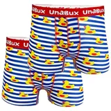 Unabux BLACK WHITE RABBIT blau / gelb / rot / weiß XL 2er Pack