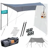 Skandika Sonnensegel Spirit 330 x 310 cm - Wetterschutz mit Teleskopstangen