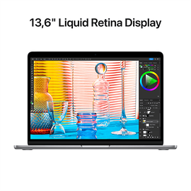 Apple MacBook Air, MLXW3D/A, CTO, Notebook, mit 13,6 Zoll Display, Apple M-Series,M2 Prozessor, 16 GB RAM, 512 SSD, M2, Space Grau, macOS