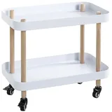 Haku-Möbel HAKU Möbel Beistelltisch Metall, weiß 50,0 x 30,0 x 47,0 cm
