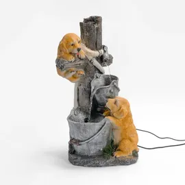 esotec Solarbrunnen Hundewelpen