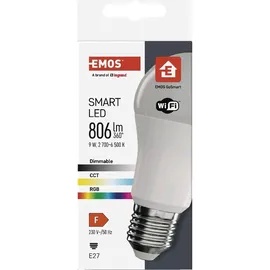 EMOS GoSmart A60 E27 9W 60W 806lm RGB dimmbar, WiFi