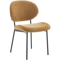 4er-Set Ebba | Bistro Stuhl | Honig Braun | Stoff/Textil