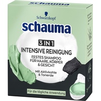 Schauma Festes Shampoo für Haare, Körper & Gesicht 3in1 Intensive Reinigung, 60 g, S60I1