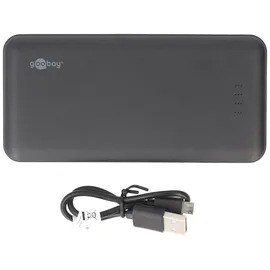 goobay Slimline Power-Bank 10.000mAh black - Schwarz