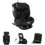 Kikkaboo Autokindersitz Kindersitz i-Moove i-Size, bis: 36 kg, (40-150cm) Isofix 360-Grad-Drehung Kopfstütze schwarz