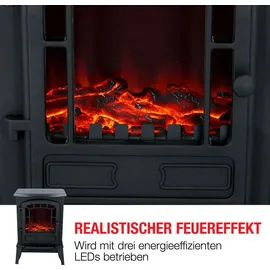 Classic Fire Torino – Dekorativer elektrischer Wandkamin mit 2000 W in Schwarz