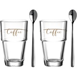 LEONARDO Latte-Macchiato-Set Solo 4tlg. Glas Braun