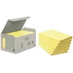 Post-it® Recycling Notes 654 Haftnotizen gelb, 6 Blöcke