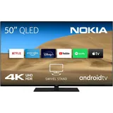 Nokia 50 Zoll (126cm) QLED 4K UHD Fernseher Smart Android TV (WLAN, HDR, Triple Tuner DVB-C/S2/T2, Netflix, YouTube, Prime Video, Disney+) - QNR50GV215ISW - 2022