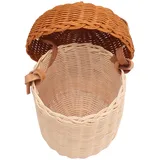 Cafopgrill Kinder-Rattan-Aufbewahrungskorb, Handgewebtes Indonesisches Rattan, Dekorative Tasche in Eichelform für und Mädchen, Fotografie-Requisiten (Große Handtasche)