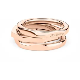 Liebeskind Berlin Ring-Set LIEBESKIND BERLIN "Schmuck Geschenk Edelstahl Ring Urban Chic" Gr. 54, rosa (roségoldfarben), Fingerringe, Damen, 54, Edelstahl, 3mm