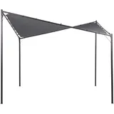 Beliani Pavillon Aventine 3 x 3 m Dunkelgrau