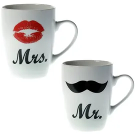 Out of the Blue Kaffeetasse 0,3 l Weiß 2 St.