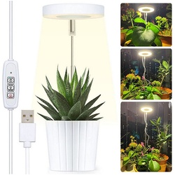 farfi Pflanzenlampe LED-Energiesparlampe für Pflanzenwachstum weiß