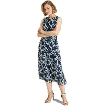 Swing Kleid Midi Blau 38
