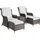 Tectake Benissa Set 5-tlg. grau