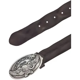 Mustang Koppelgürtel Leder 4 cm Braun 105