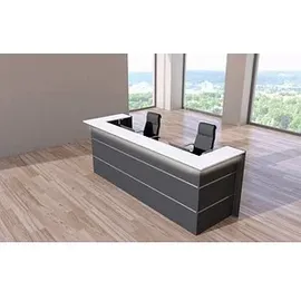 Kerkmann Empfangstheke BARI U-Form, anthrazit, weiß 300,0 x 95,0 x 108,0 cm