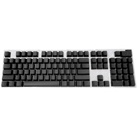 Demiawaking 104 Tasten für mechanische Tastatur, Universal-Kappen-Set für mechanische Tastatur, ergonomische Tastatur, Ersatztasten für mechanische Tastatur (schwarz)