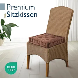 Beautissu Sitzkissen 50 x 50 x 10 cm Braun 1 St.