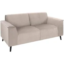 DOMO collection 2-Sitzer DOMO COLLECTION "Amora, inklusive komfortablem Federkern für mehr Sitzkomfort", beige, B:178cm H:81cm T:90cm, Struktur (100% Polyester);Struktur grob (100% Polyester);Luxus-Microfaser (100% Polyester), Sofas, Komfortsitzhöhe 47 cm, Fußhöhe