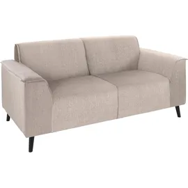 DOMO collection 2-Sitzer DOMO COLLECTION "Amora, inklusive komfortablem Federkern für mehr Sitzkomfort", beige, B:178cm H:81cm T:90cm, Struktur (100% Polyester);Struktur grob (100% Polyester);Luxus-Microfaser (100% Polyester), Sofas, Komfortsitzhöhe 47 cm, Fußhöhe