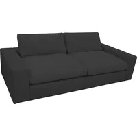 Big-Sofa ALINA "Sandy", grau (anthrazit eqe 139), B:265cm H:84cm T:123cm, Chenille (100% Polyester), Sofas, Big-Sofa, in Cord, mit losen Sitz und Rückenkissen
