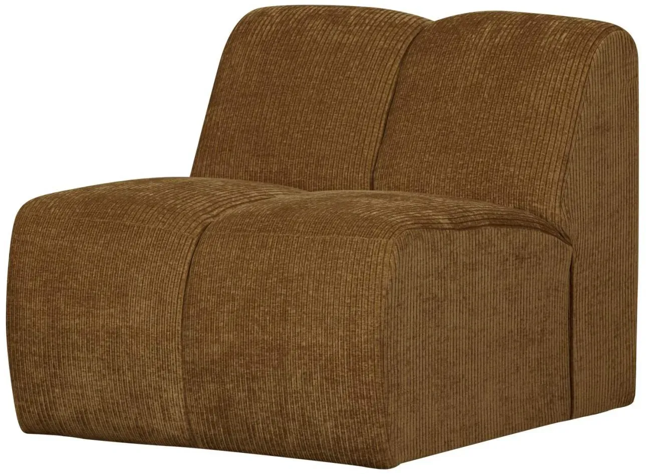 Modulsofa Mojo Flachcord, modernes Einzel-Element, honiggelb, luxuriöser Jacquard-Stoff