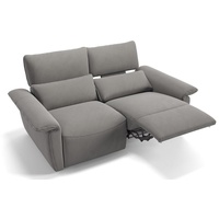 Sofanella 2-Sitzer Stoff Merida, Relaxsofa, Designsofa, Designer Couch, Italienisches Sofa, 2er Sofa grau