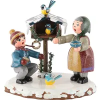 Hubrig Winterkinder Vogelfütterung 9 cm bunt/grün