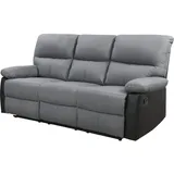 Habitat et Jardin Relax-Sofa Lincoln - 3-Sitzer - Schwarz/Dunkelgrau
