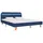 vidaXL Bettgestell mit LED Blau Stoff 160x200 cm