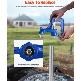 Vevor Hofhydrant komplette Kopfbaugruppe G 1 Zoll G 3/4 blau