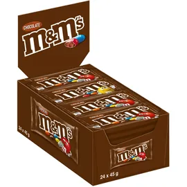 schokolade-linsen M&M Chocolate in einer bunten knuspriger Zuckerhülle 45g 24er Pack