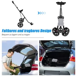 lifezeal COSTWAY Golftrolley Golfwagen mit Anzeigetafel, Golf Push Cart Golfcaddy schwarz