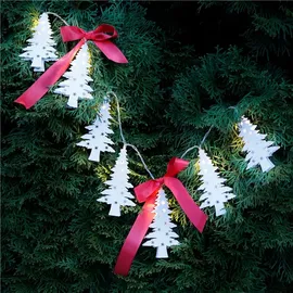 goobay LED Lichterkette 10er Tannenbaum 1 m Transparent Warmweiß