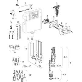 Geberit Kombifix Basic mit Delta UP-Spülkasten 12cm