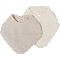 nordic coast company Lätzchen-Set Sand & Natur Silber 