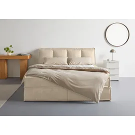 LeGer Home by Lena Gercke Boxspringbett »Addyson« Härtegrade H2, H3 und H4 wählbar, Boxspringbett inkl. Topper, 2 Matratzen